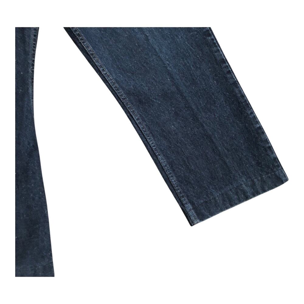 Wrangler Jeans Mens 34 Dark Wash Blue Straight Leg 100% Cotton 27" Inseam - Picture 6 of 8